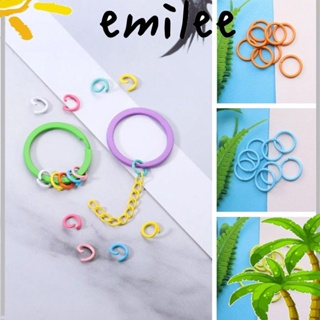 Emilee ห่วงนิรภัย คาราบิเนอร์ ทรงกลม 10 มม. สําหรับเชื่อมต่อเครื่องประดับ DIY 200 ชิ้น