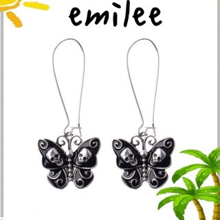 Emilee ต่างหูตะขอห้อย รูปผีเสื้อ สไตล์โกธิคพังก์ 1 คู่