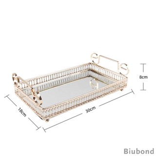 [Biubond] ถาดกระจก สําหรับเสิร์ฟขนมปัง เครื่องประดับ