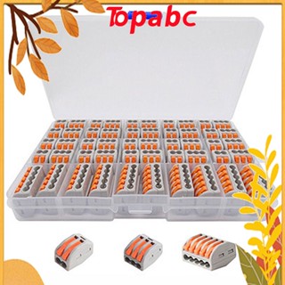 Top อุปกรณ์เชื่อมต่อสายไฟ 2 3 5 พอร์ต เชื่อมต่อเร็ว 28-12 AWG สีส้ม 50 ชิ้น