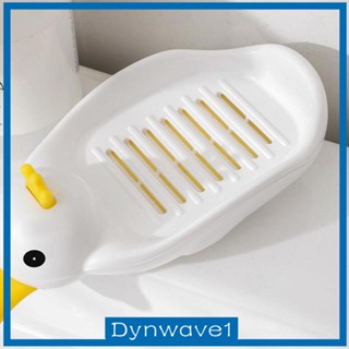 [Dynwave1] จานวางสบู่ รูปเป็ด ระบายน้ําได้ ทําความสะอาดง่าย แบบพกพา สําหรับอ่างอาบน้ํา เคาน์เตอร์ ฝักบัว