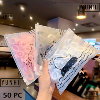 Yunhi 50 ชิ้น / เซต ยางรัดผมเด็ก เครื่องประดับผม ยางยืด ยางรัดผม