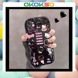 [OKOKSO] เคสโทรศัพท์มือถือนิ่ม ขอบโค้ง กันกระแทก ลายการ์ตูน Hello Kitty สําหรับ OPPO Reno9 Reno8 Reno7pro reno6 7z 8T 5 R17 A9 2020 4Z 5G F11 A31 A3S A78 A77