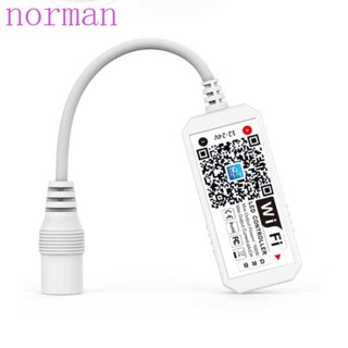 Norman ตัวควบคุมความถี่วิทยุ WiFi Led RGBW WiFi RGBW ขนาดเล็ก สําหรับแถบไฟ Led