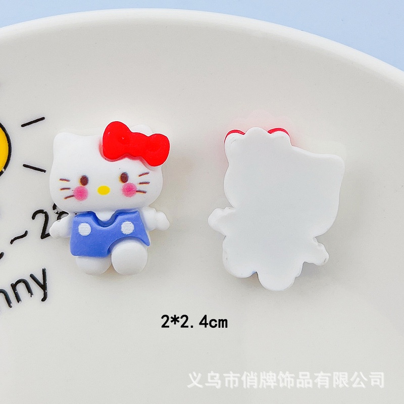 [2 #] Jibbitz Crocs ใหม่ kt Cat Chacha Dog Melody Big Ear Dog Kulomi ผ้าโพกศีรษะ วัสดุเรซิ่น เครื่องประดับ อุปกรณ์เสริมรองเท้า หัวเข็มขัด QP