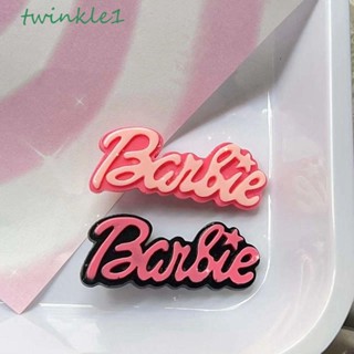 Twinkle1 กิ๊บติดผมอัลลอย ลายตัวอักษร Y2k สีชมพู สําหรับตุ๊กตาบาร์บี้