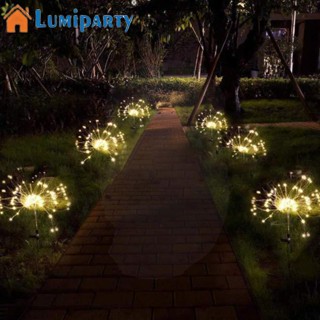 Lumiparty สายไฟทองแดง พลังงานแสงอาทิตย์ กันน้ํา สําหรับตกแต่งสนามหญ้า คริสต์มาส 2 ชิ้น