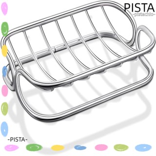 Pista ชั้นวางสบู่ ฟองน้ํา สเตนเลส ระบายน้ํา กันสนิม ทําความสะอาดง่าย คุณภาพสูง สําหรับอ่างล้างจาน ห้องน้ํา ห้องครัว