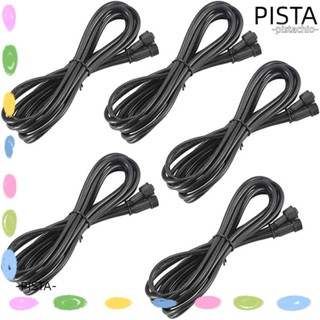 Pista สายเคเบิลต่อขยาย IP67 เชื่อมต่อ 2 Pin สีดํา สําหรับไฟดาดฟ้า 5 ชิ้น