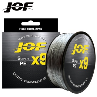 Jof สายเบ็ดตกปลา PE X12 X9 ทนทาน 100 ม. 300 ม. และ 500 ม.