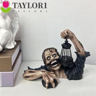 Taylor1 รูปปั้นโคมไฟซอมบี้ สร้างสรรค์ DIY สําหรับสวน สนามหญ้า