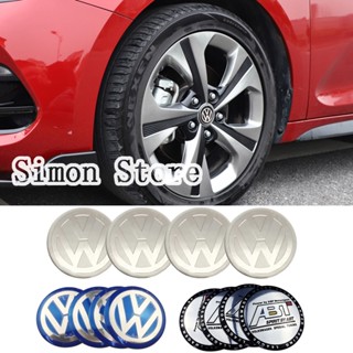 สติกเกอร์ติดขอบล้อรถยนต์ 60 มม. 65 มม. สําหรับ Volkswagen VW SR ABT R GTI Jetta 4 ชิ้น ต่อชุด