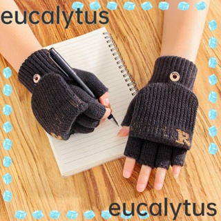 Eucalytus1 ถุงมือหน้าจอสัมผัส สีพื้น แฟชั่นฤดูใบไม้ร่วง ฤดูหนาว