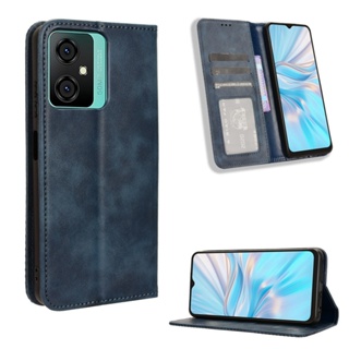 เคสโทรศัพท์หนัง PU ฝาพับแม่เหล็ก พร้อมช่องใส่บัตร สไตล์วินเทจ สําหรับ Blackview Oscal C70