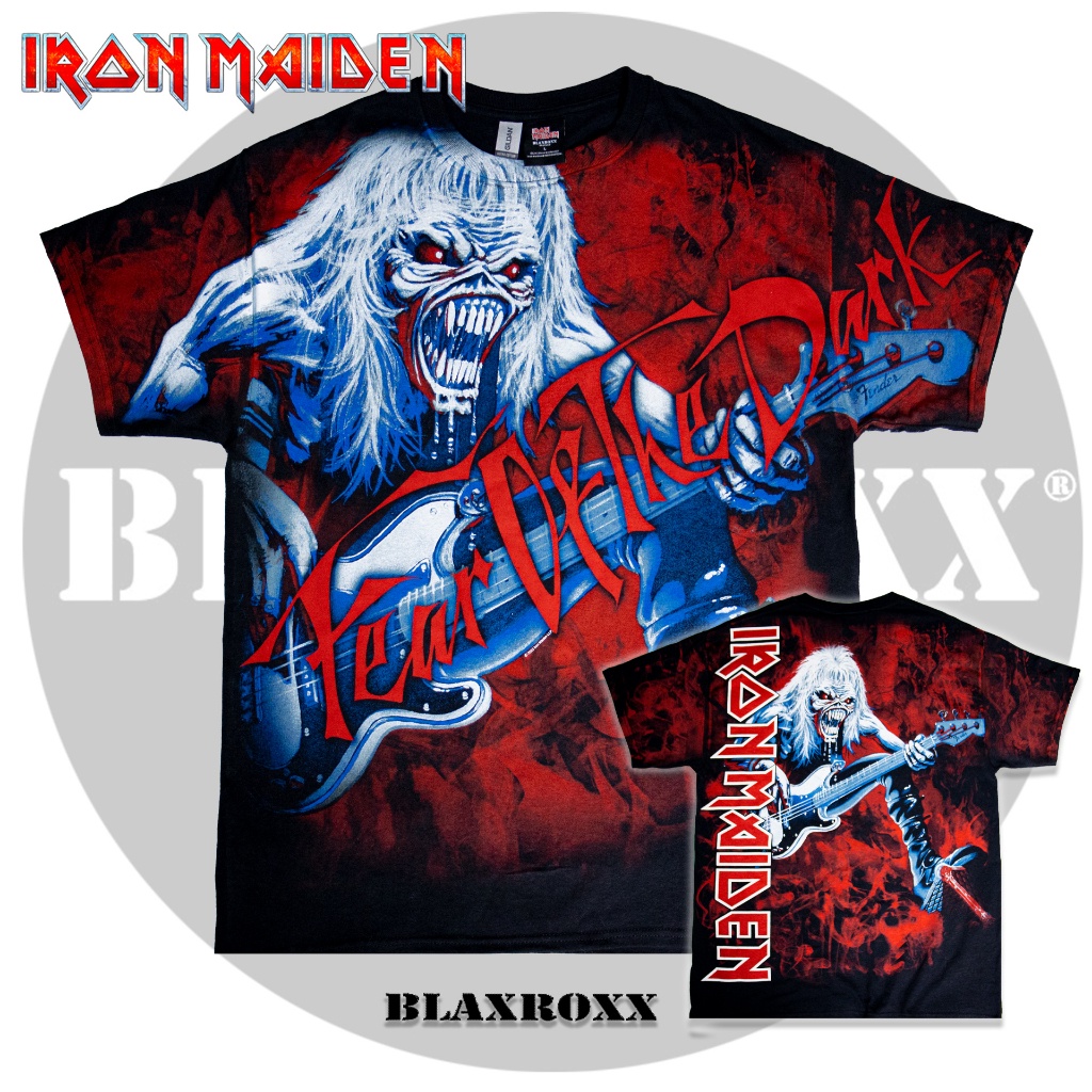 Blaxroxx เสื้อวง OVP สีจม ลิขสิทธิ์แท้ Iron Maiden (IRM031) ผ้า Gilan Ultra Cotton