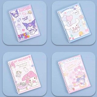 Kawaii Sanrio Mymelody Kuromi Cinnamoroll สมุดโน๊ต ขนาด A5 ปกปิดน่ารัก พกพาง่าย สําหรับเขียน โรงเรียน สํานักงาน เครื่องเขียน ของขวัญ