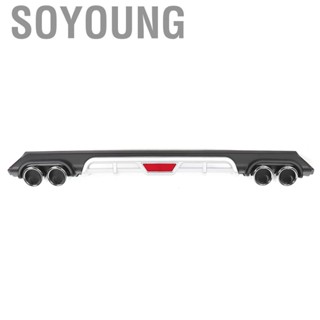 Soyoung Rear Bumper Lip  4‑Outlet Dual Color Diffuser Car Refitting Fit for City 15‑17