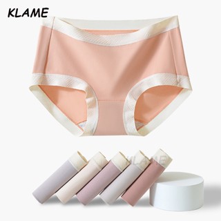 Klame กางเกงชั้นใน ผ้าฝ้าย ไร้รอยต่อ ระบายอากาศ ใส่สบาย พลัสไซซ์ คุณภาพสูง สําหรับผู้หญิง M-XXL KLM476