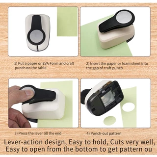 Yerrowell Hole Puncher, ABS +alloy การออกแบบประหยัดแรงงานวงกลมนูน,หลายขนาดวงกลมรูรูปร ่ าง Punch กระดาษ
