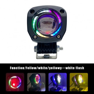 [SIP-ISHOWMAL-TH]Motorcycle Lens Headlight 20W RGB LED Hi/Lo Spot Fog Light for Better Visibility-New In 9-