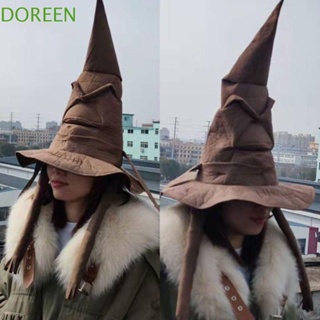 Doreen หมวกแม่มด หมวกคอสเพลย์ สีน้ําตาล พร็อพสําหรับปาร์ตี้ฮาโลวีน ของขวัญวันเกิด