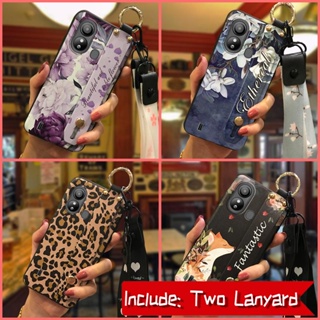 Lanyard Fashion Design Phone Case For ZTE Blade L220 Durable Shockproof Back Cover Phone Holder Kickstand Anti-knock Anti-dust