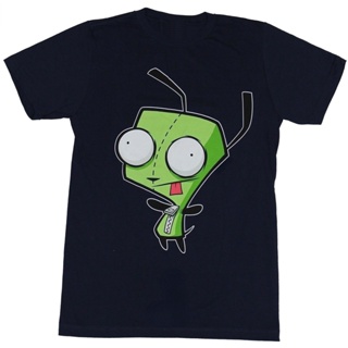 เสื้อยืด พิมพ์ลายกราฟิกการ์ตูนกราฟิก Kawaii Invader Zim Happy Hug สไตล์เรโทร โอเวอร์ไซซ์ สําหรับผู้ชาย และผู้หญิง