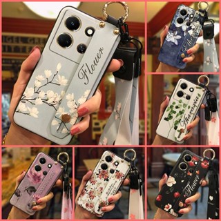 Waterproof ring Phone Case For infinix Note30 4G/X6833B Silicone Fashion Design Soft case Back Cover Wristband Flower