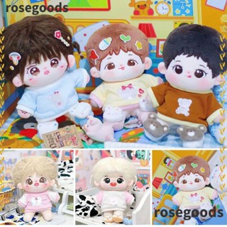 Rosegoods1 ชุดเสื้อยืด ผ้าฝ้าย ขนาด 20 ซม. อุปกรณ์เสริม สําหรับตุ๊กตา