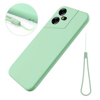 สําหรับ Tecno Pova Neo 3 เคส ELVEV นิ่ม พรีเมี่ยม ซิลิโคนเหลว สายรัด พร้อม Flocking ภายใน