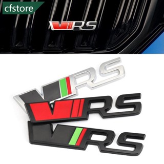 Cfstore สติกเกอร์โลโก้สัญลักษณ์ VRS ติดกระจังหน้า หลังรถยนต์ สําหรับ Skoda VRS Octavia 1 2 3 Rapid Kodiaq Karoq Fabia Kamiq Superb B2K1