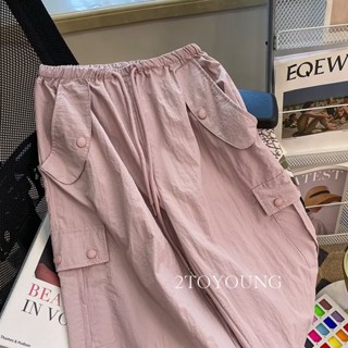 2TOYOUNG  กางเกงขายาว คาร์โก้ กางเกง เชือกอเมริกันคลาสิค Cargo pants 2023 NEW AG081221 รุ่นใหม่ ทันสมัย ทันสมัย ทันสมัย A90M07L 36Z230909