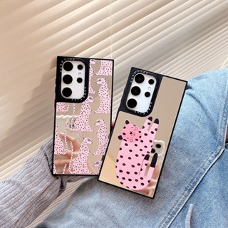 【THE Pink PANTHER】Casetify เคสโทรศัพท์มือถือแบบนิ่ม กันกระแทก พร้อมกระจก แฟชั่น คุณภาพสูง สําหรับ Samsung s23ultra s23 s23+ s22ultra