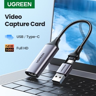 Ugreen การ์ดจับภาพวิดีโอ 4K HD เป็น USB-C HD สําหรับกล้องคอมพิวเตอร์ สตรีมมิ่ง บันทึกวิดีโอ ประชุม