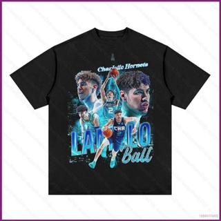 เสื้อยืดแขนสั้น คอกลม พิมพ์ลาย NP2 NBA LaMelo Ball พลัสไซซ์ สําหรับผู้ชาย และผู้หญิง PN2