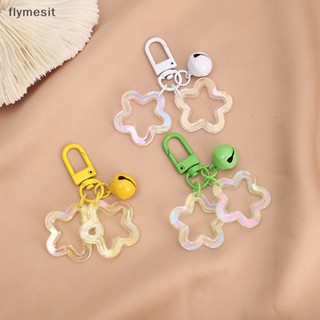 Flymesit พวงกุญแจ จี้กระดิ่งดาวห้าแฉก หรูหรา สีแคนดี้ เครื่องประดับ สําหรับผู้หญิง เด็กผู้หญิง รถยนต์ แขวนเครื่องประดับ พวงกุญแจ EN