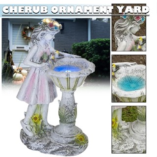 New Garden Ornament Solar Powered Garden Angel Fairy Statue home Decor Figurine