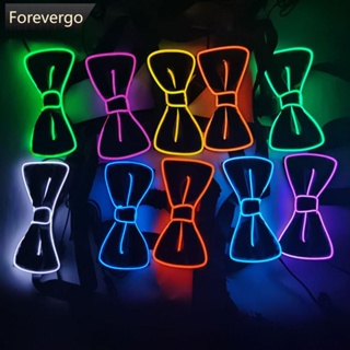 Forevergo เนคไทโบว์เรืองแสงในที่มืด LED สําหรับตกแต่งปาร์ตี้วันเกิด งานแต่งงาน คริสต์มาส ฮาโลวีน C3F3