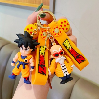 พวงกุญแจ จี้ฟิกเกอร์ PVC อนิเมะดราก้อนบอล Son Goku Piccolo Master Roshi ของเล่นสําหรับเด็ก