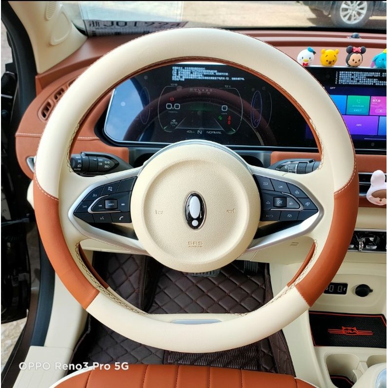 ORA GOOD CAT พวงมาลัยหนังPU premium ใส่ได้2ด้านหน้าตาต่างกัน