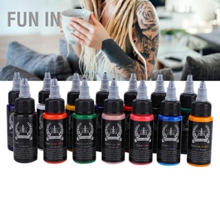 Fun IN 30ml/ขวด 14 สี Professional Tattoo หมึกแต่งหน้า Pigment Body Art Inks