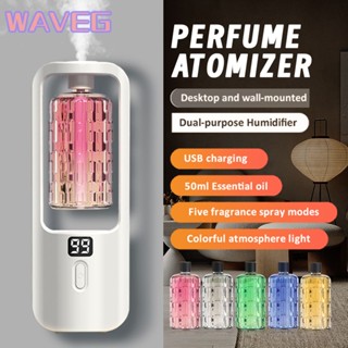 Wave Humidifier เครื่องฟอกอากาศ Humidifer สำหรับ Aroma In Home Office Car Night Light 7 สี