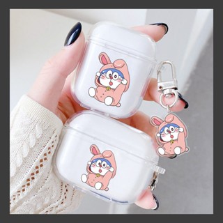 เคสหูฟังบลูทูธไร้สาย TPU แบบนิ่ม ลายการ์ตูนโดราเอมอนน่ารัก สําหรับ Airpods 1 2 3 Pro