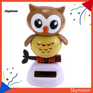 Skym* ตุ๊กตานกฮูกน่ารัก พลังงานแสงอาทิตย์ สําหรับตกแต่งภายในรถยนต์