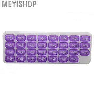 Meyishop Monthly Pill Organizer One Month Small Compartments 31 Day 4 Week Cases Tr