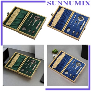 [Sunnimix] ชุดกรรไกรตัดด้าย แบบพกพา สไตล์โบราณ