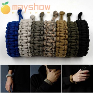 Mayshow สร้อยข้อมือฉุกเฉิน 1 ชิ้น คุณภาพสูง เชือกพาราคอร์ด ปรับได้