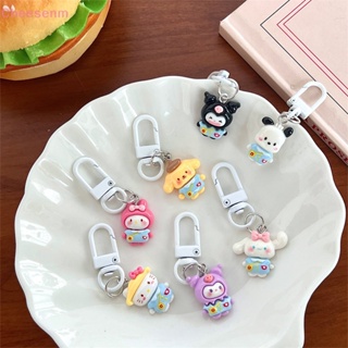 พวงกุญแจ จี้การ์ตูน Hello Kitty Cinnamoroll Kawaii Sanrio Kuromi น่ารัก เหมาะกับของขวัญ สําหรับตกแต่งกระเป๋าเป้สะพายหลัง โรงเรียน