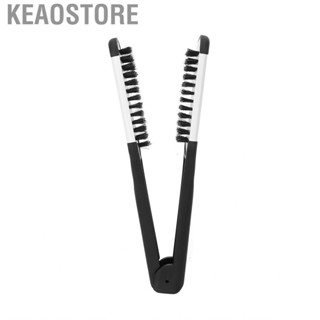 Keaostore Hair Straightening Clamp Double Sided Brush ABE