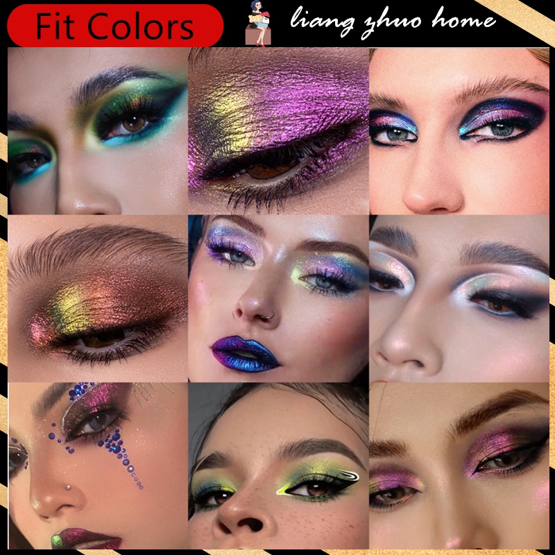 อายแชโดว์พาเลท กลิตเตอร์ เมทัลลิก ไฮพิกเมนท์โครเมี่ยม หลายสี สําหรับแต่งหน้า